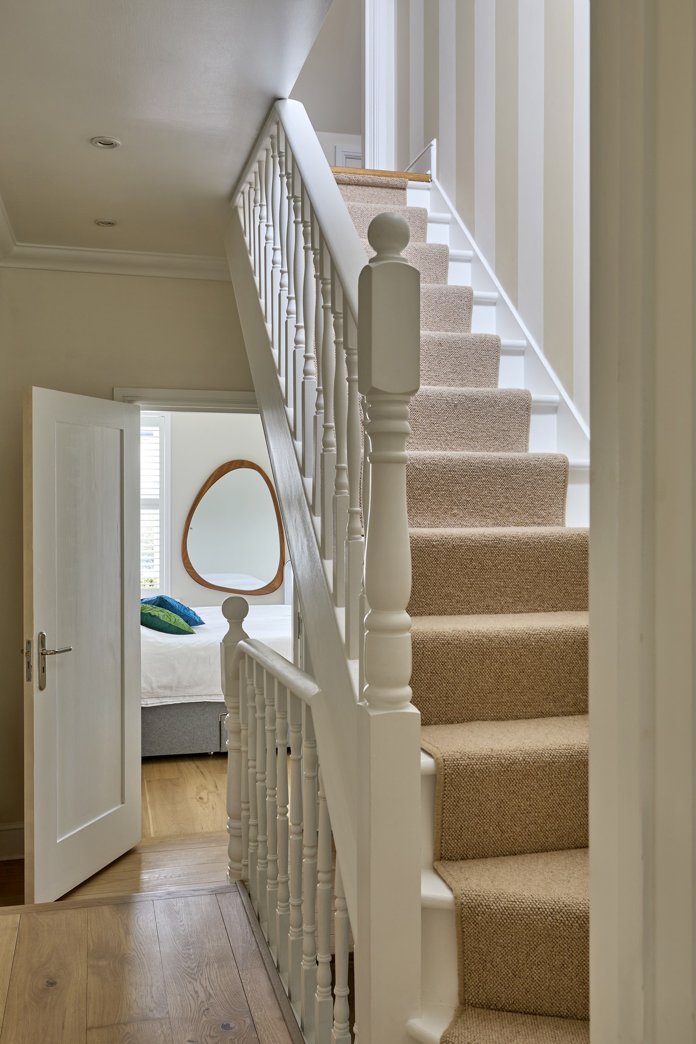 Refurbished staircase and balustrade at Achilles Road