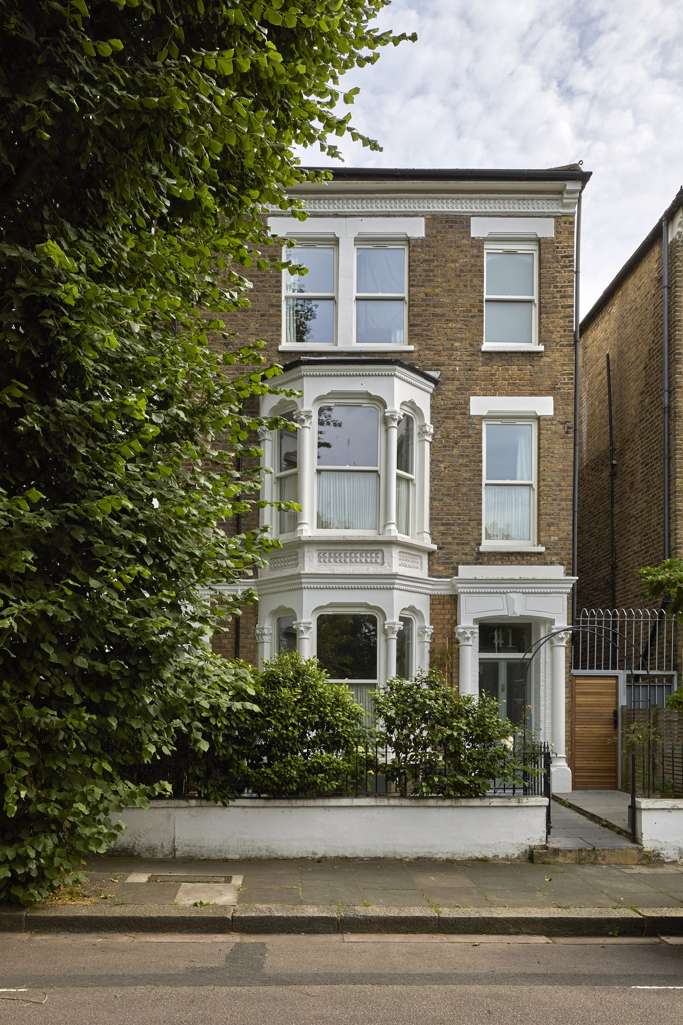 Front elevation of the Victorian house at Melrose Gardens, Shepherd's Bush, after refurbishment